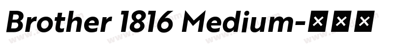 Brother 1816 Medium字体转换